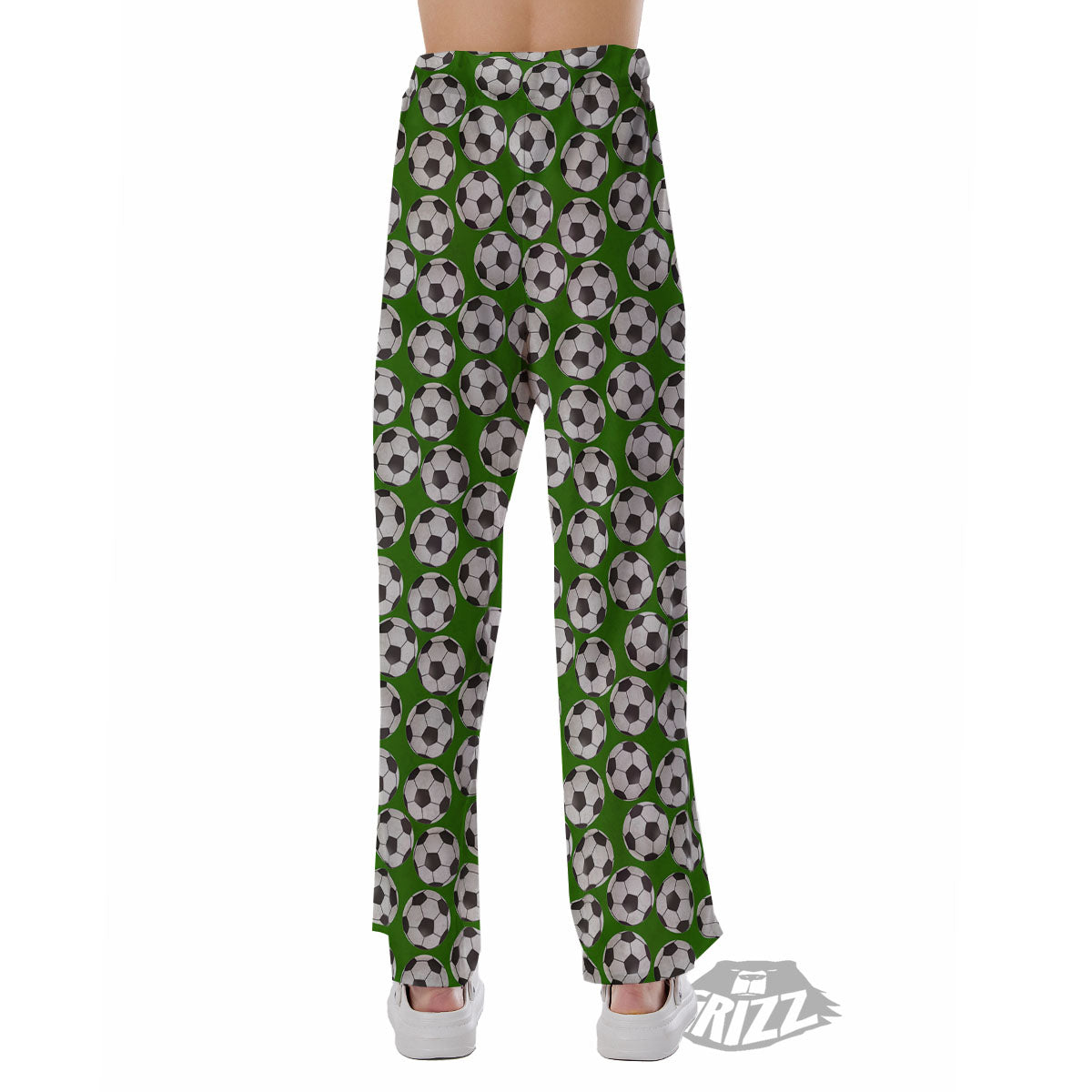 Soccer Ball Green Print Pattern Pajama Pants-grizzshop