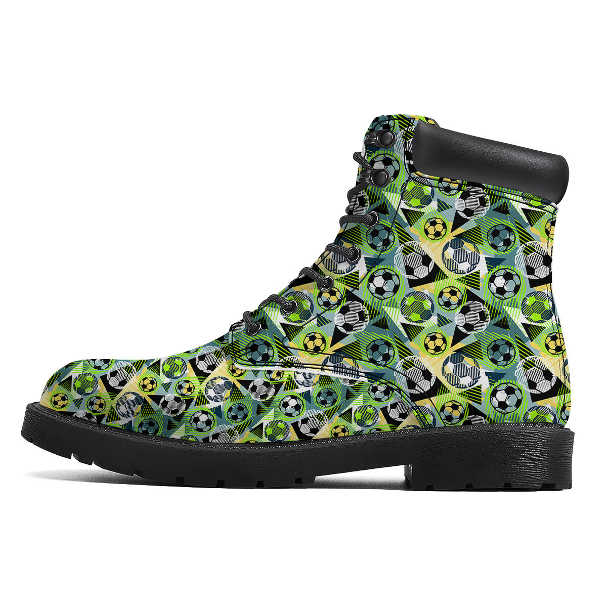 Soccer Ball Grunge Print Pattern Boots-grizzshop