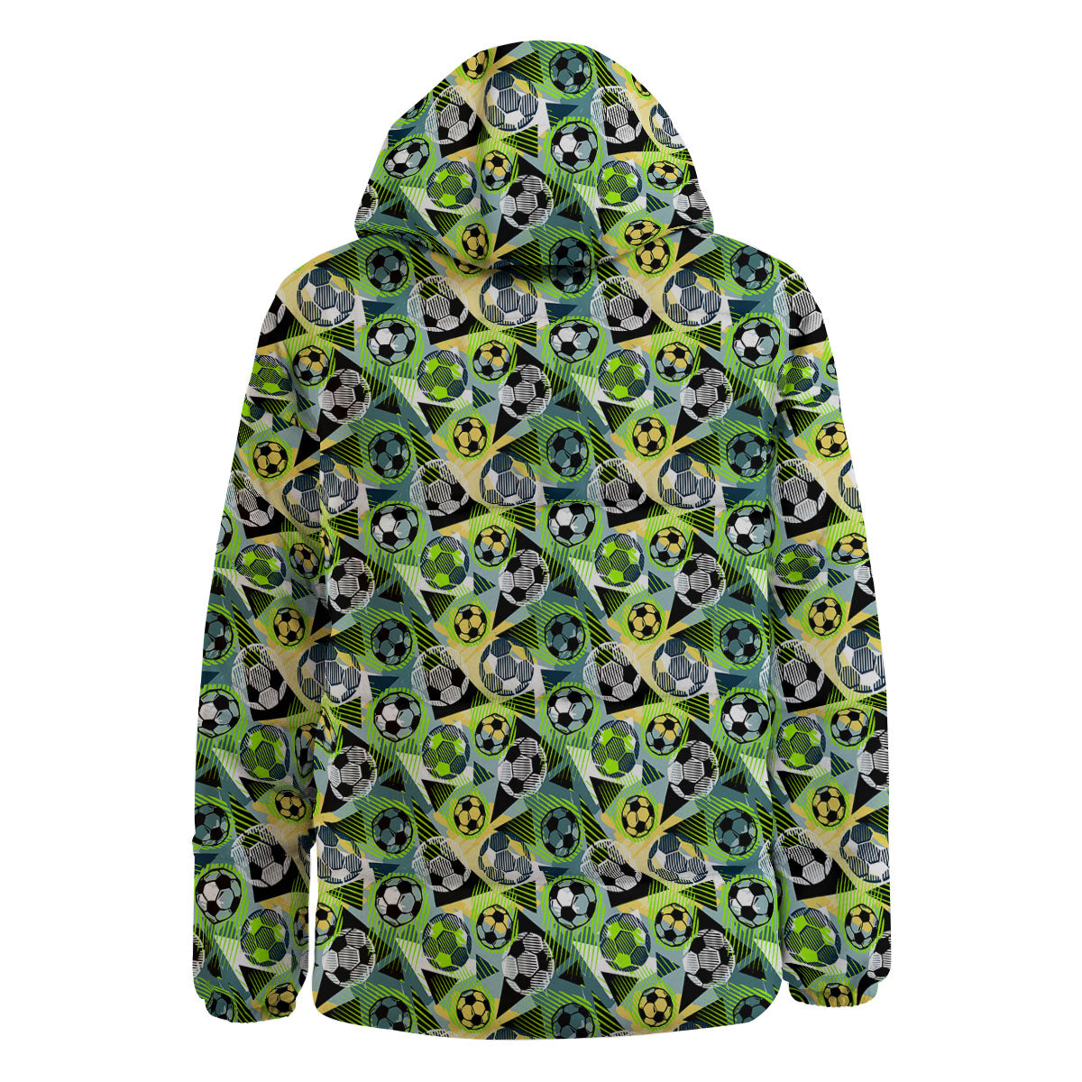 Soccer Ball Grunge Print Pattern Down Jacket-grizzshop