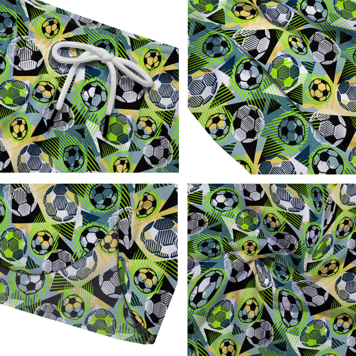 Soccer Ball Grunge Print Pattern Men's Running Shorts-grizzshop