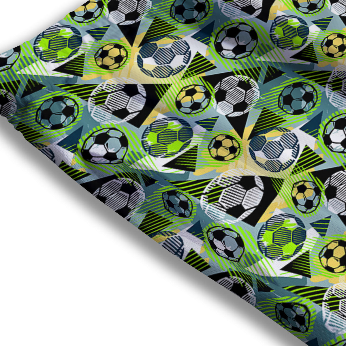 Soccer Ball Grunge Print Pattern Mesh Shorts