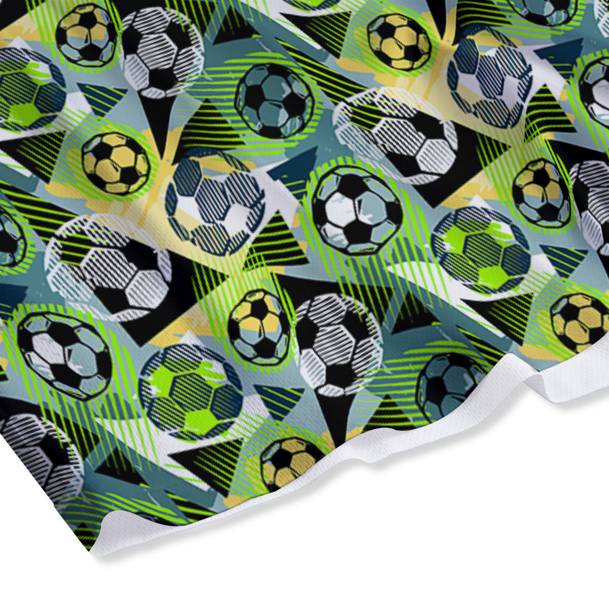 Soccer Ball Grunge Print Pattern Mesh Shorts