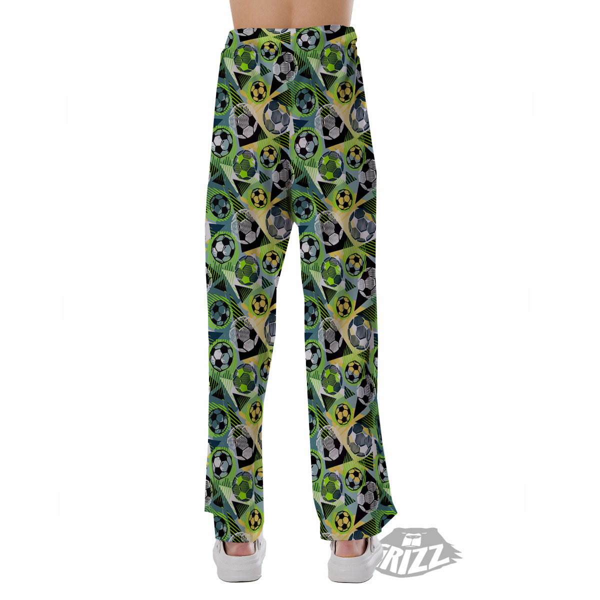 Soccer Ball Grunge Print Pattern Pajama Pants-grizzshop