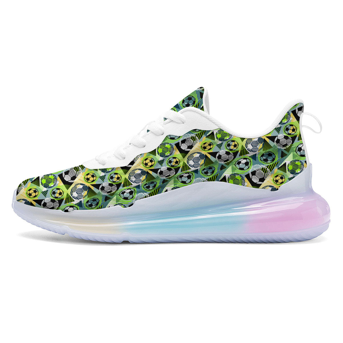 Soccer Ball Grunge Print Pattern Running Sneakers-grizzshop