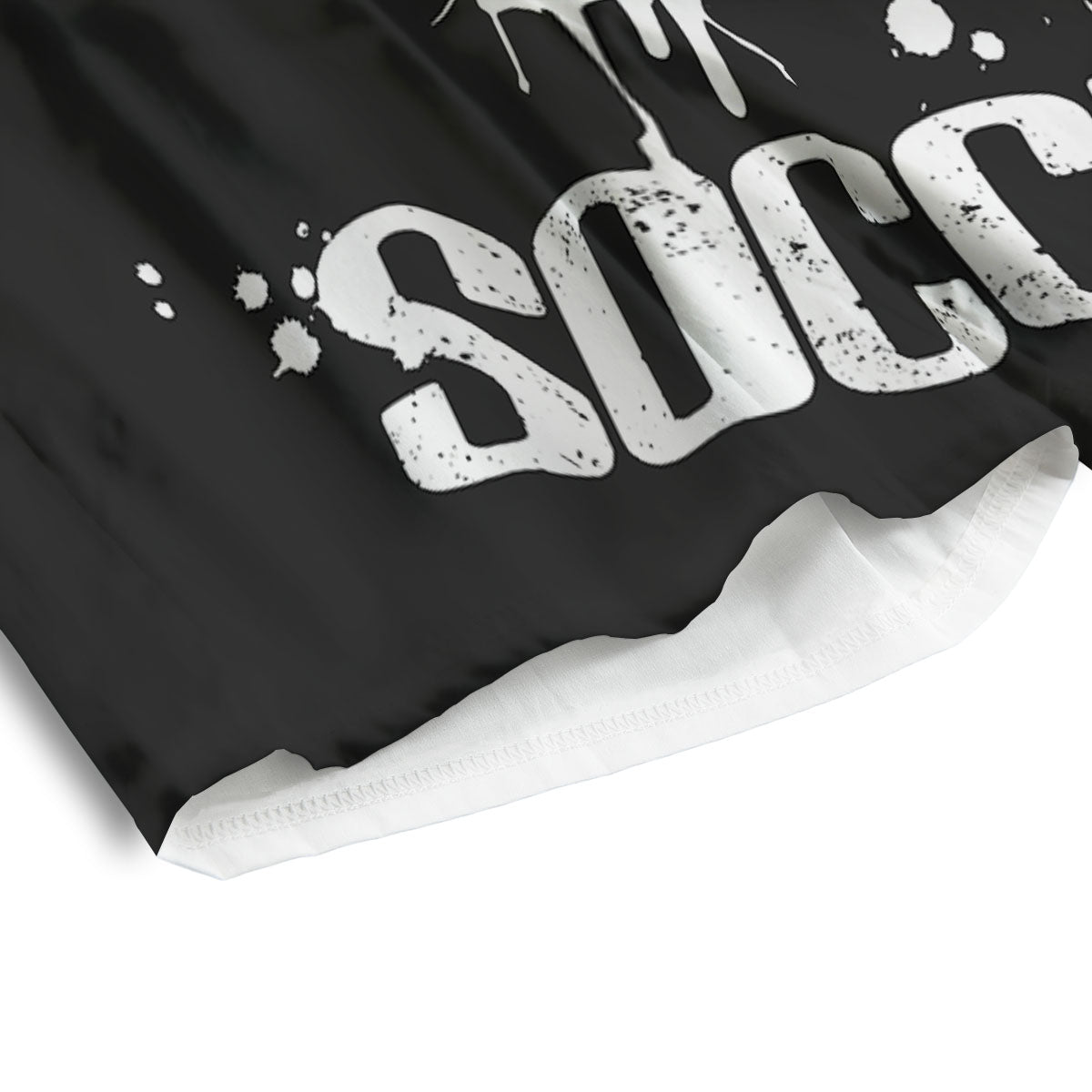 Soccer Ball White And Black Print Men's Athletic Shorts