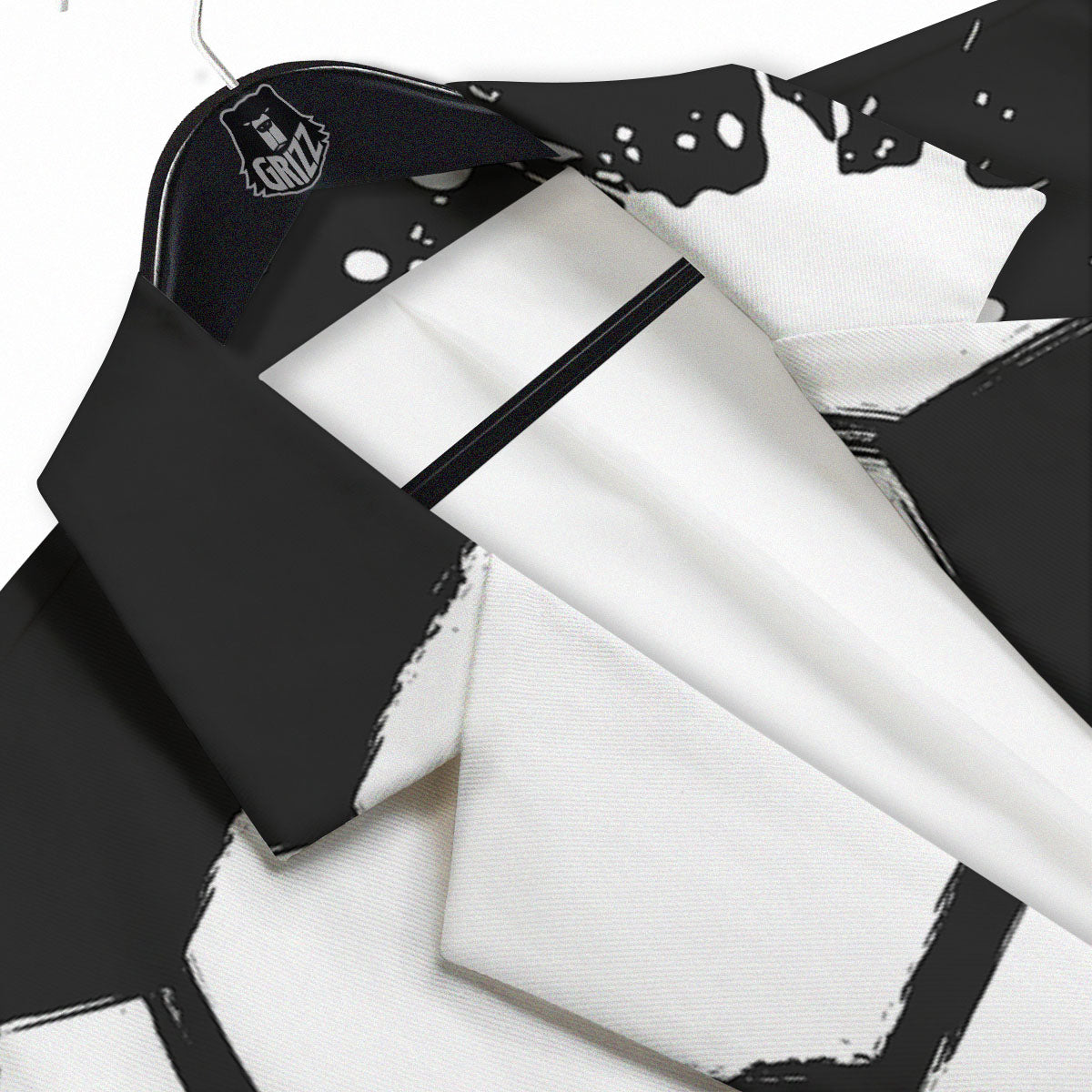 Soccer Ball White And Black Print Men's Sport Coat-grizzshop