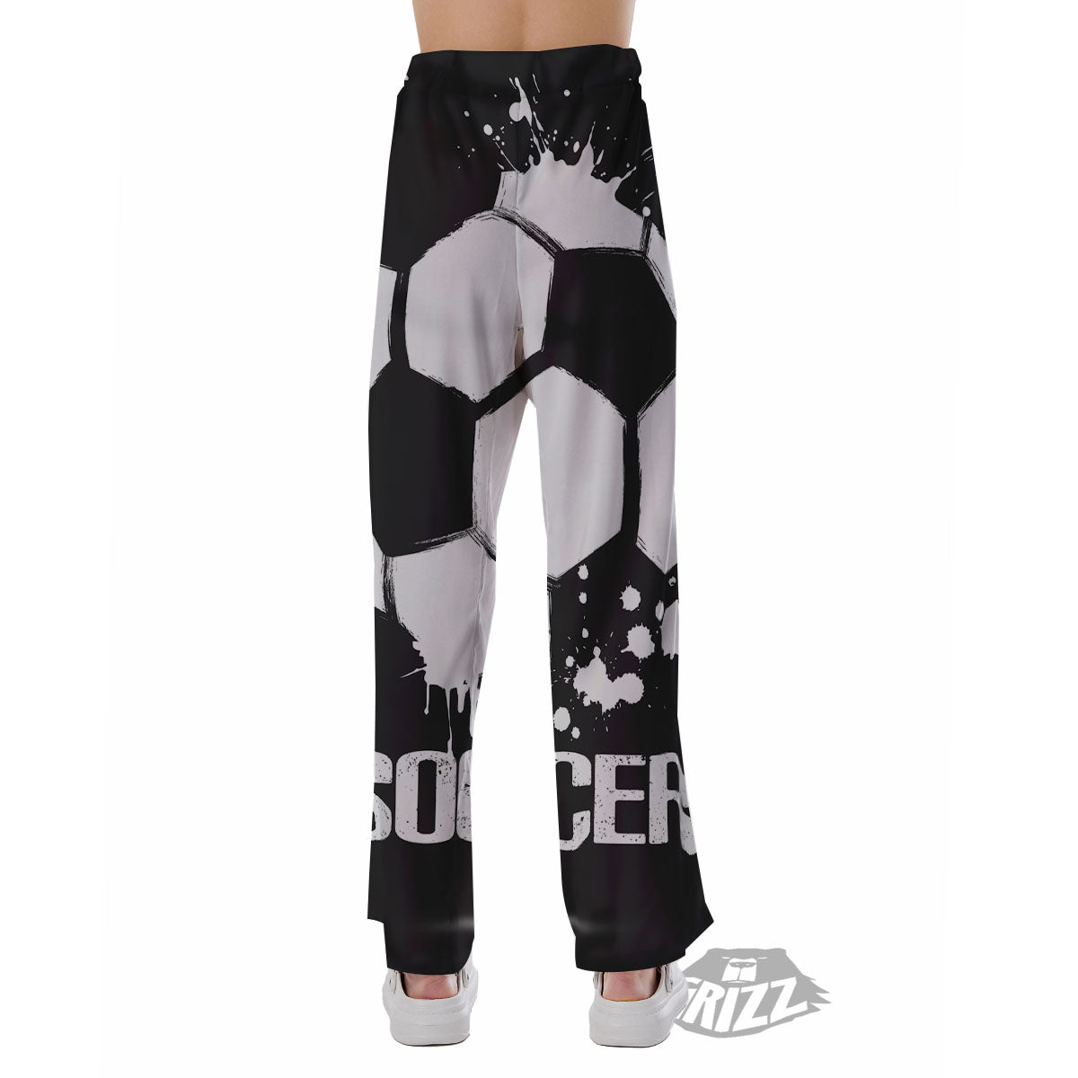 Soccer Ball White And Black Print Pajama Pants-grizzshop