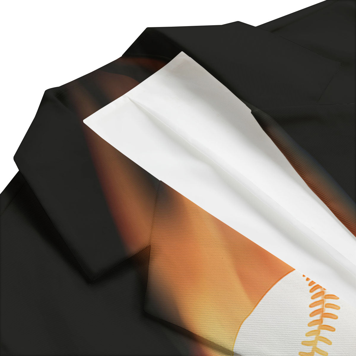 Softball Fireball Print Men's Blazer-grizzshop