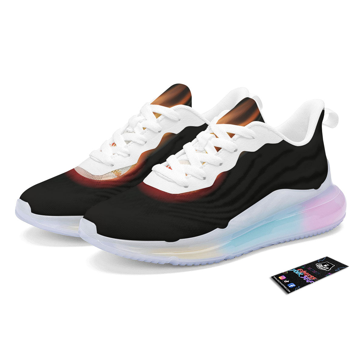 Softball Fireball Print Running Sneakers-grizzshop