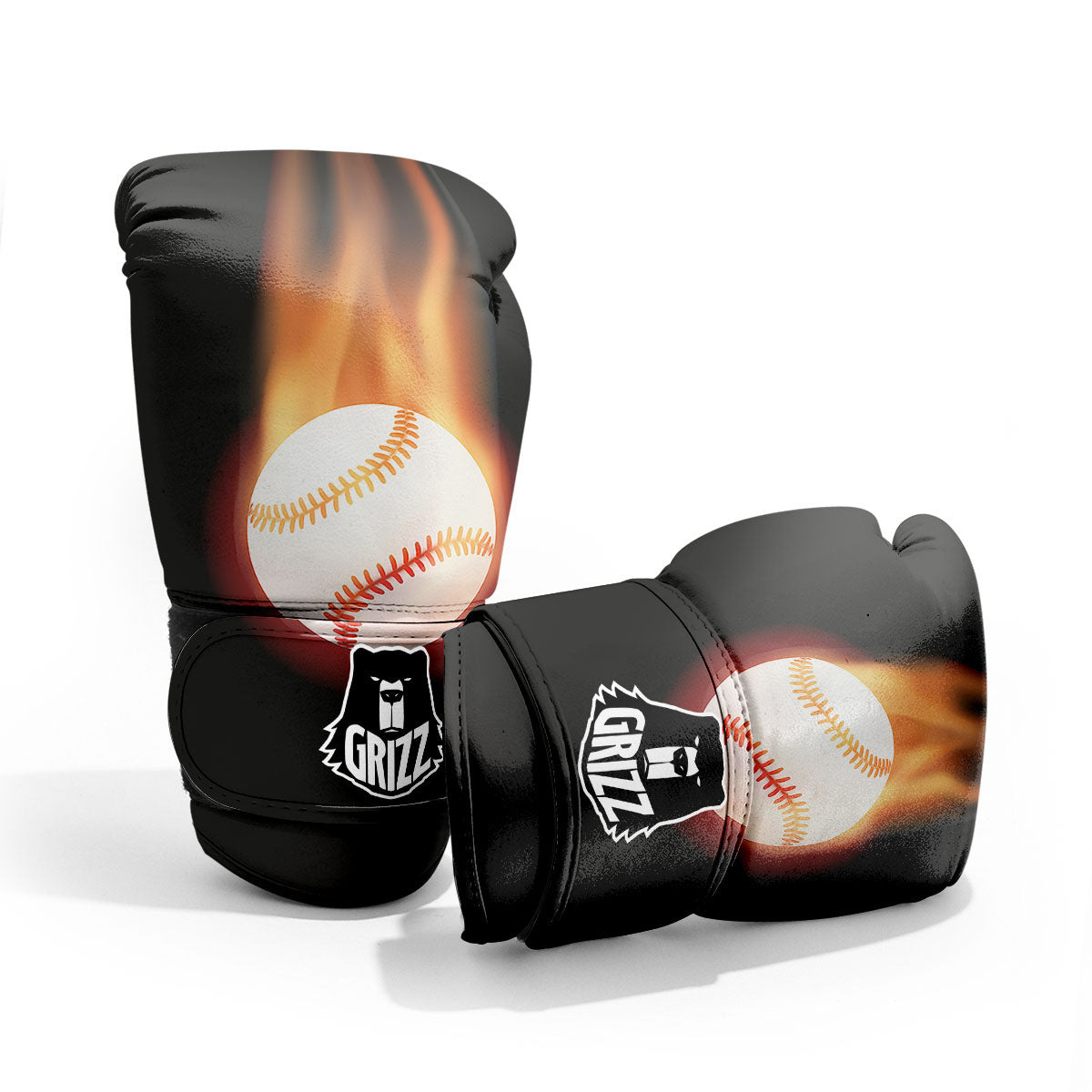Softball Fireball Print Pro Boxing Glove