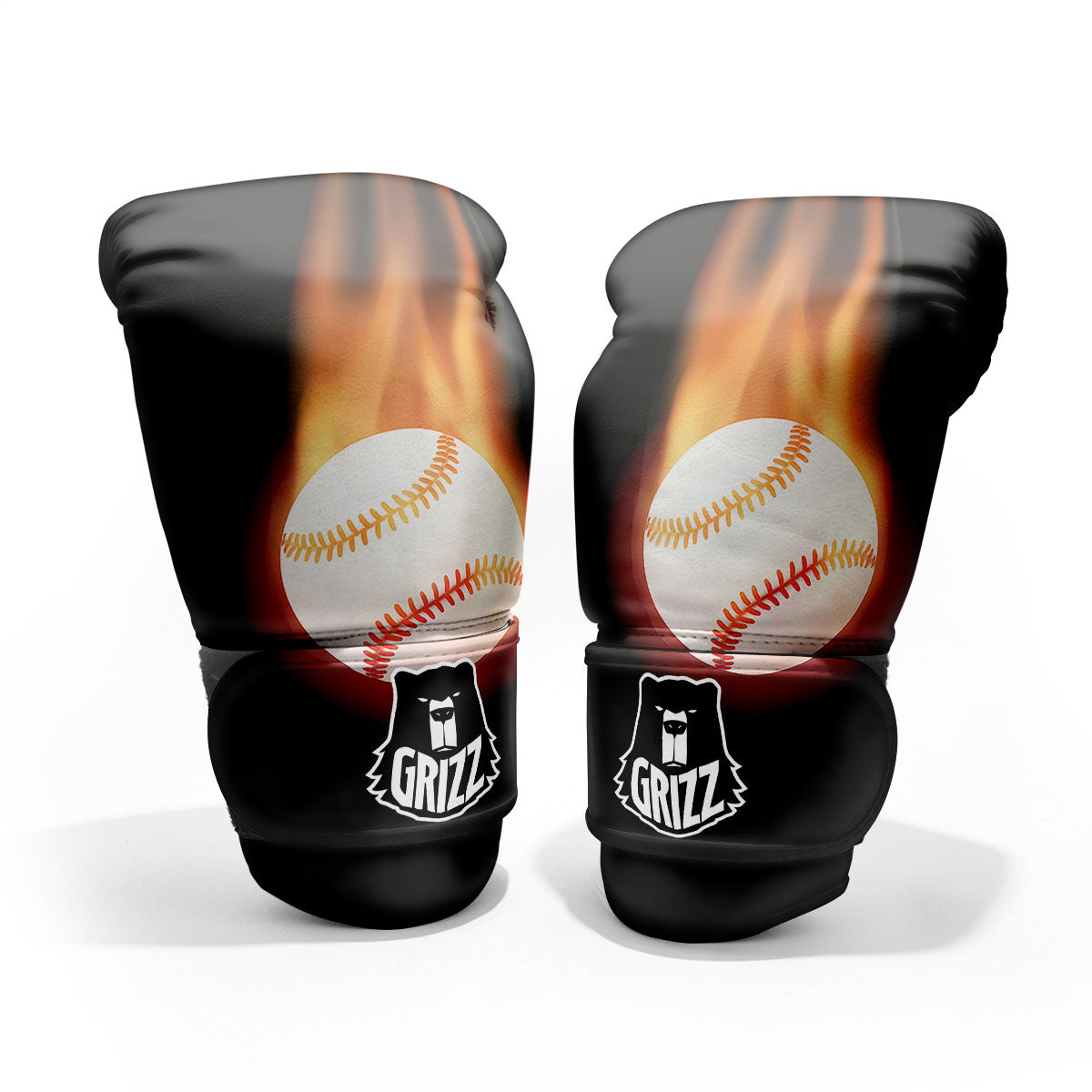 Softball Fireball Print Pro Boxing Glove