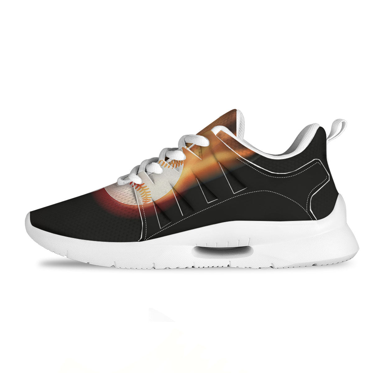 Softball Fireball Print Tennis Shoes-grizzshop