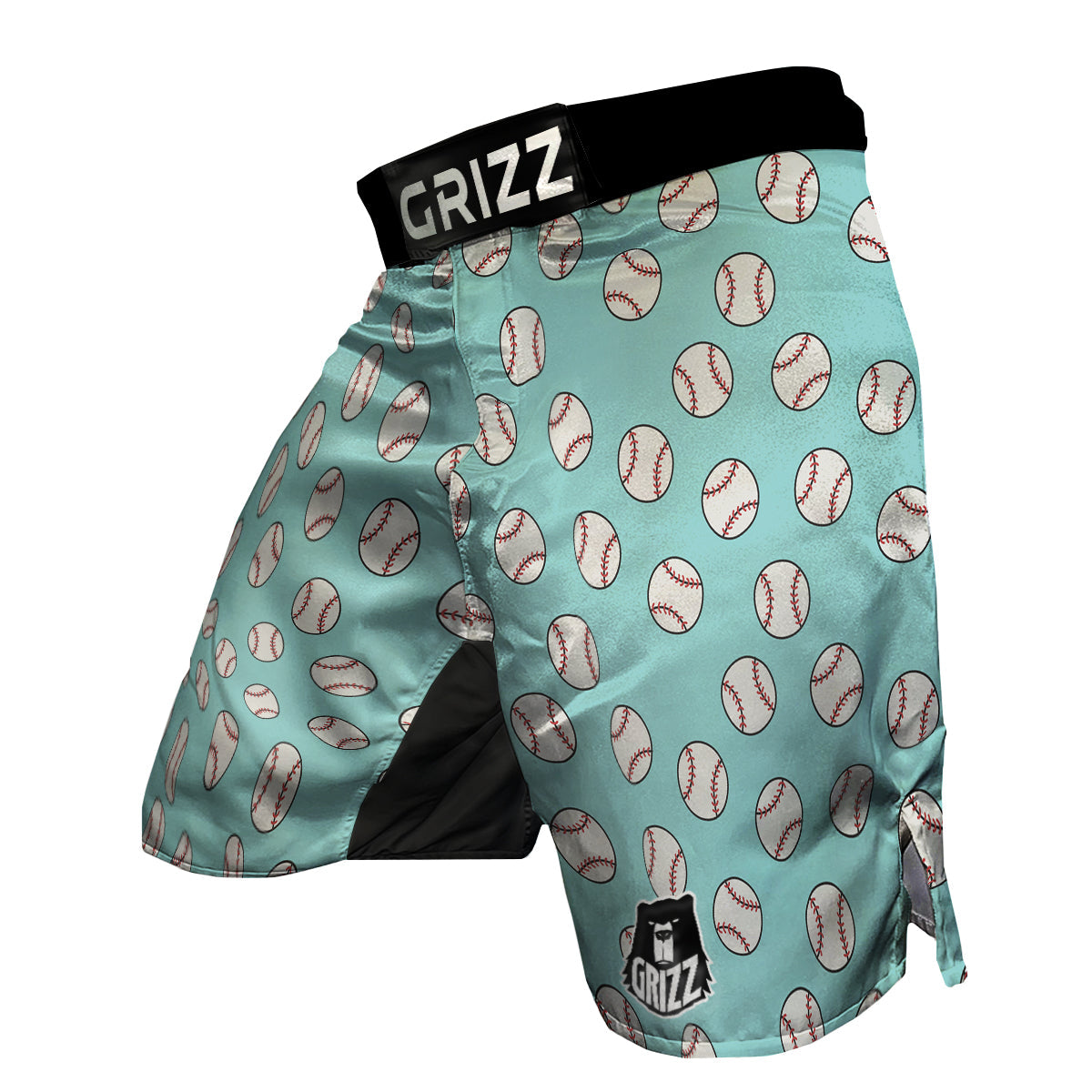 Softball Pattern Print MMA Shorts-grizzshop