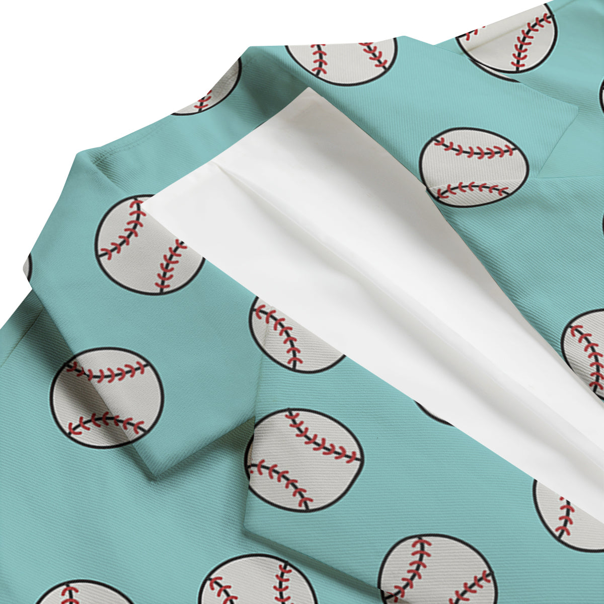 Softball Pattern Print Men's Blazer-grizzshop