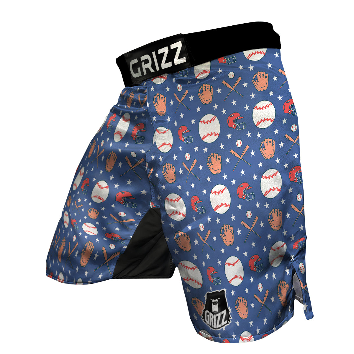 Softball Print Pattern MMA Shorts-grizzshop