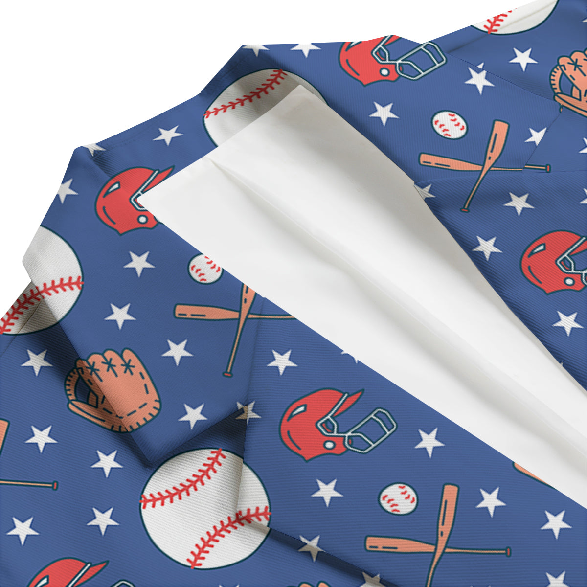 Softball Print Pattern Men's Blazer-grizzshop