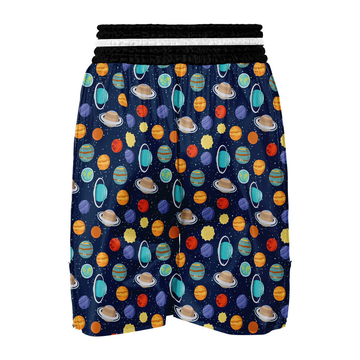 Solar System Planet Print Pattern Boxing Shorts-grizzshop