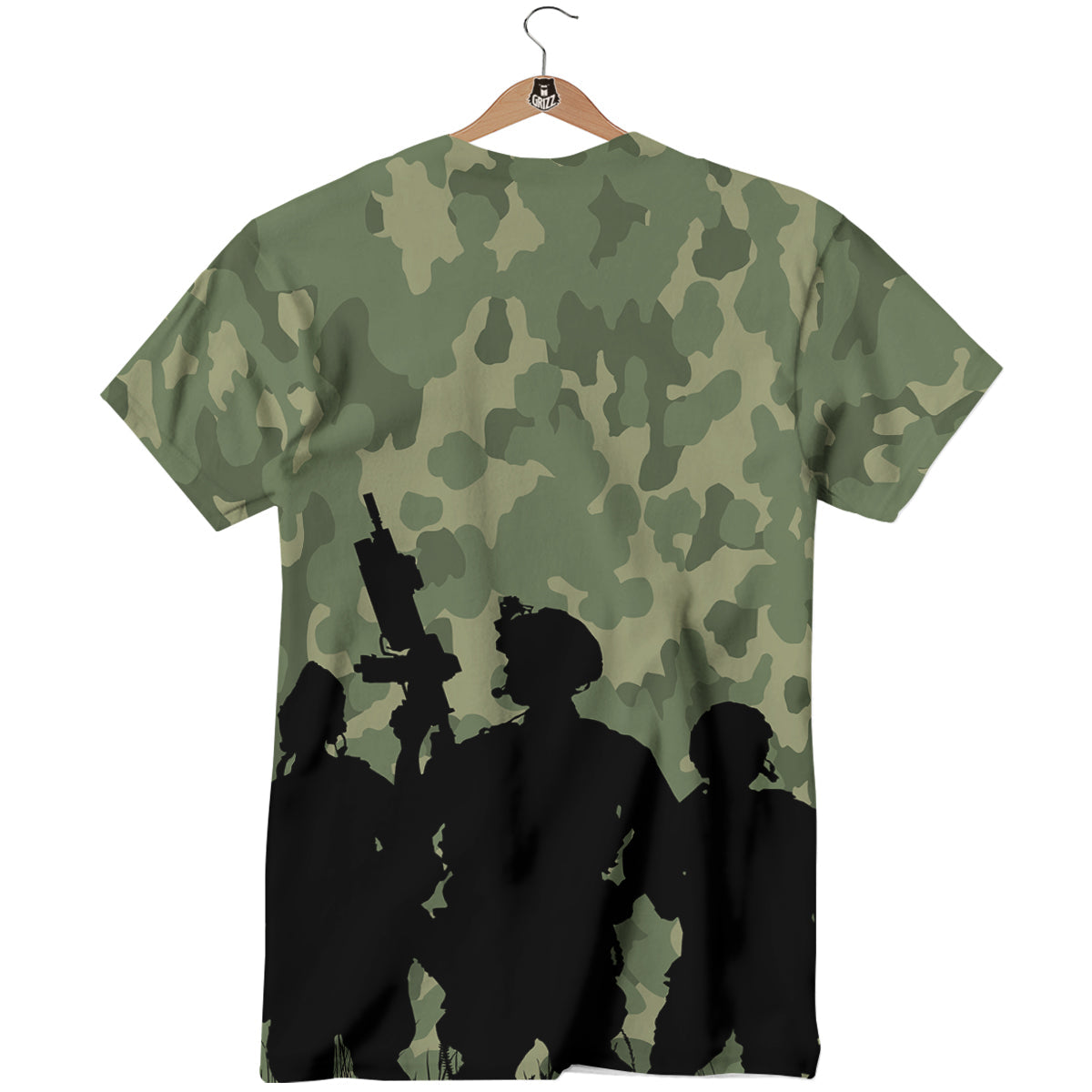 Soldiers And Camouflage Print T-Shirt-grizzshop