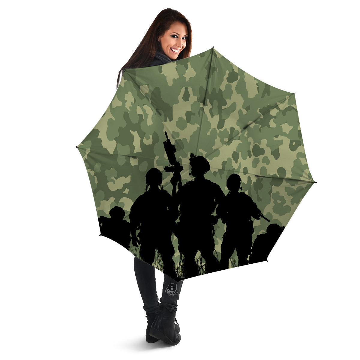 Soldiers And Camouflage Print Umbrella-grizzshop