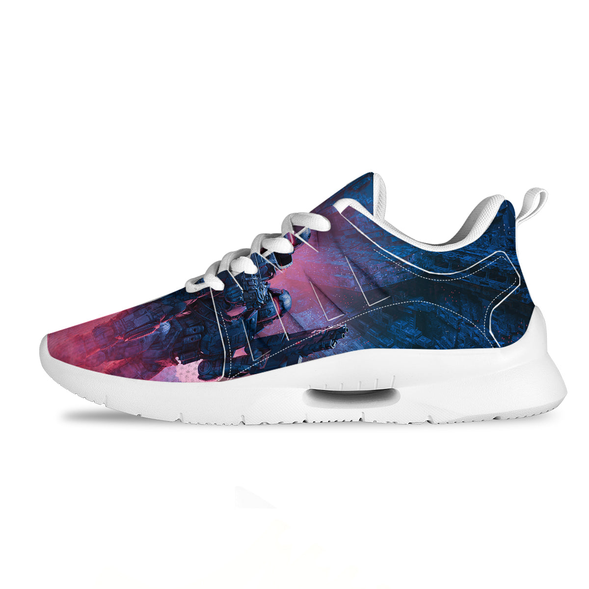 Soldiers Cyberpunk Print Tennis Shoes-grizzshop