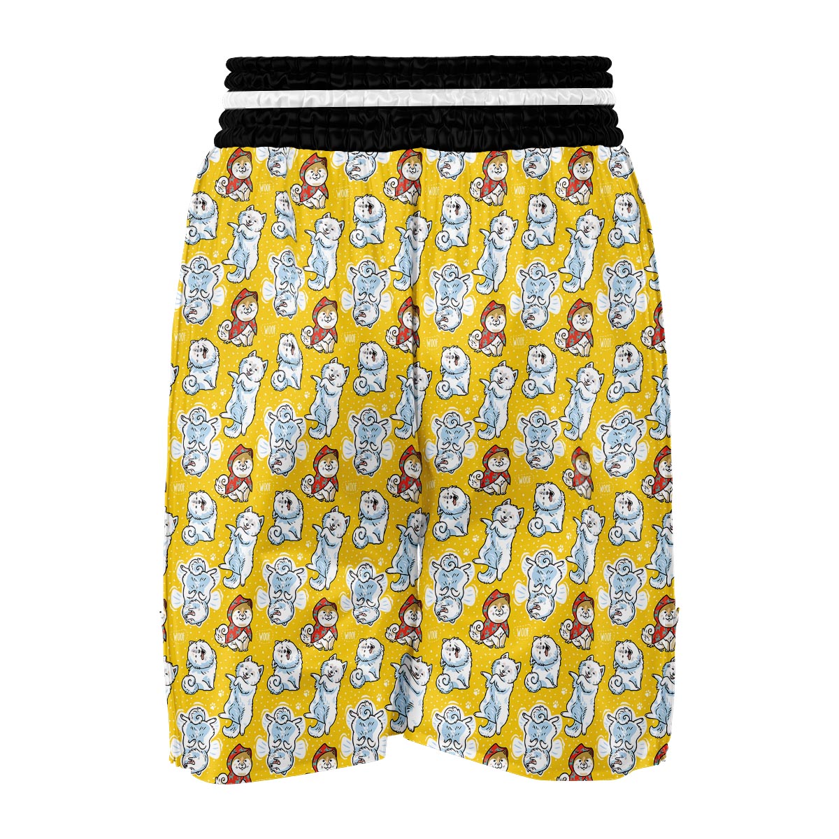 Somoyed Dog Pattern Print Boxing Shorts-grizzshop