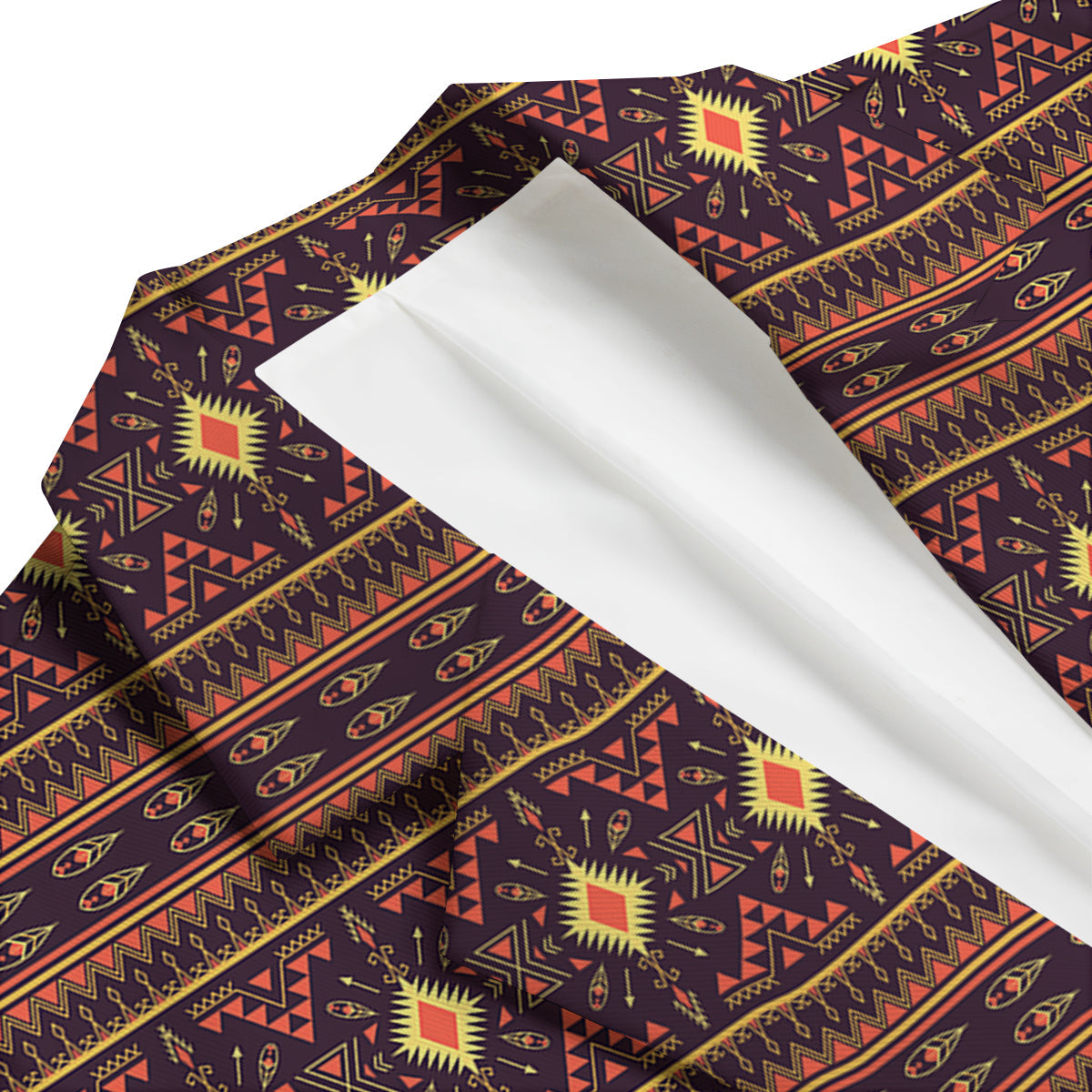 Southwest Navajo Geometric Brown Print Pattern Men's Blazer-grizzshop