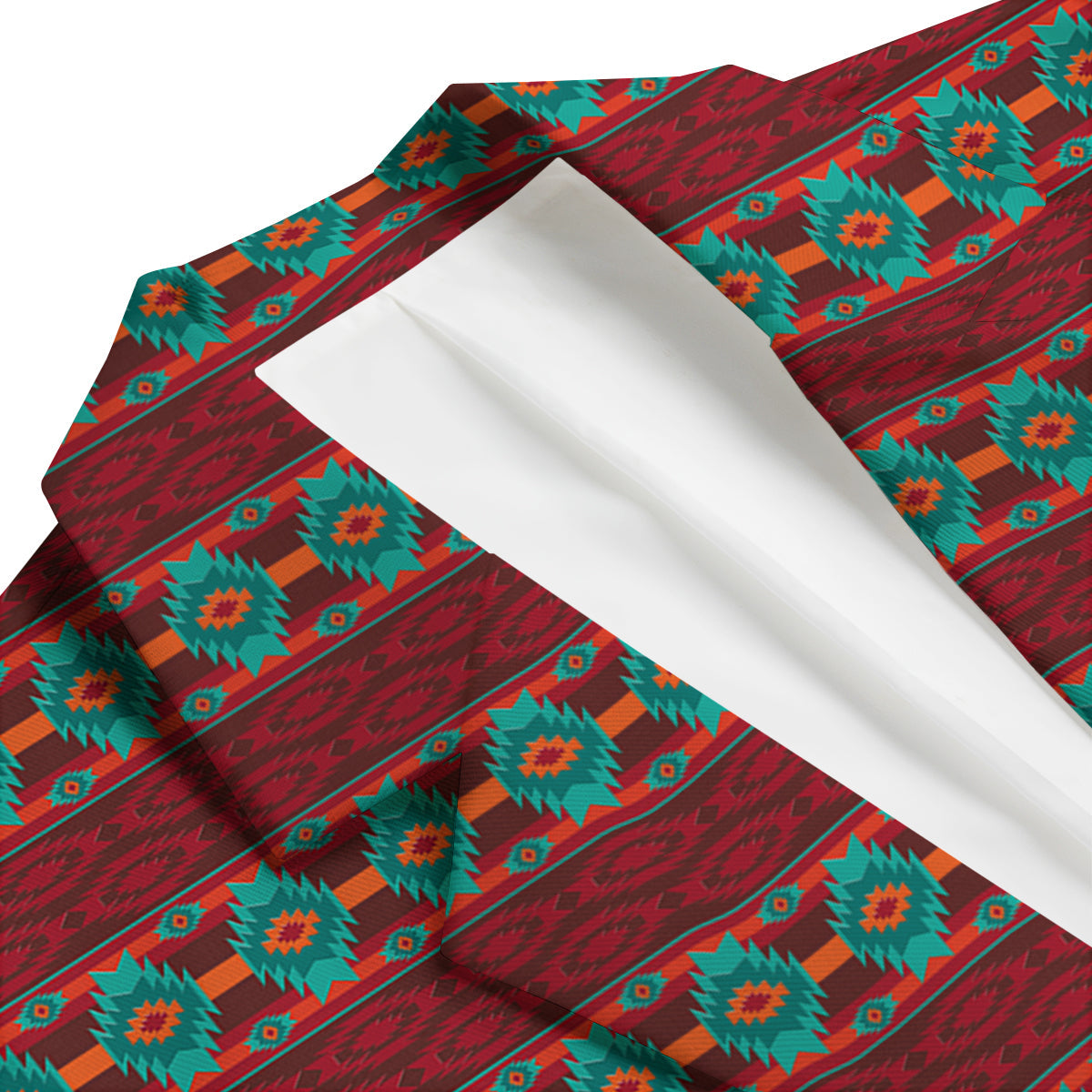 Southwest Red Aztec Print Pattern Men's Blazer-grizzshop