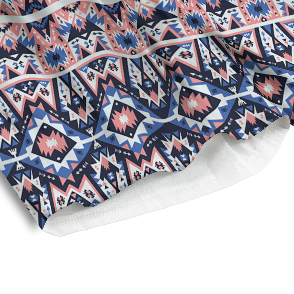 Southwestern Blue And Pink Print Pattern Men's Athletic Shorts