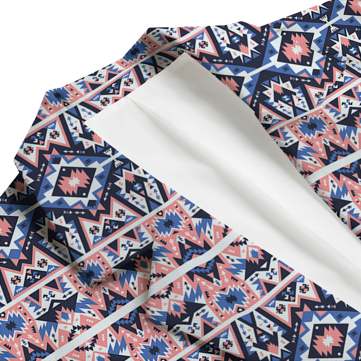 Southwestern Blue And Pink Print Pattern Men's Blazer-grizzshop