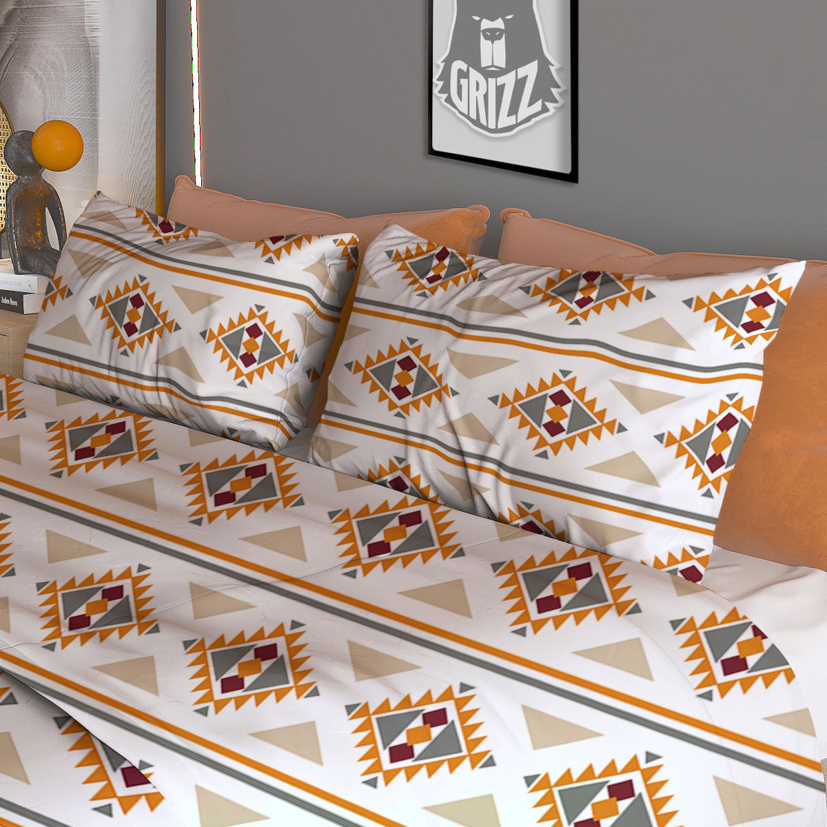 Southwestern Native Print Pattern Duvet Cover Bedding Set