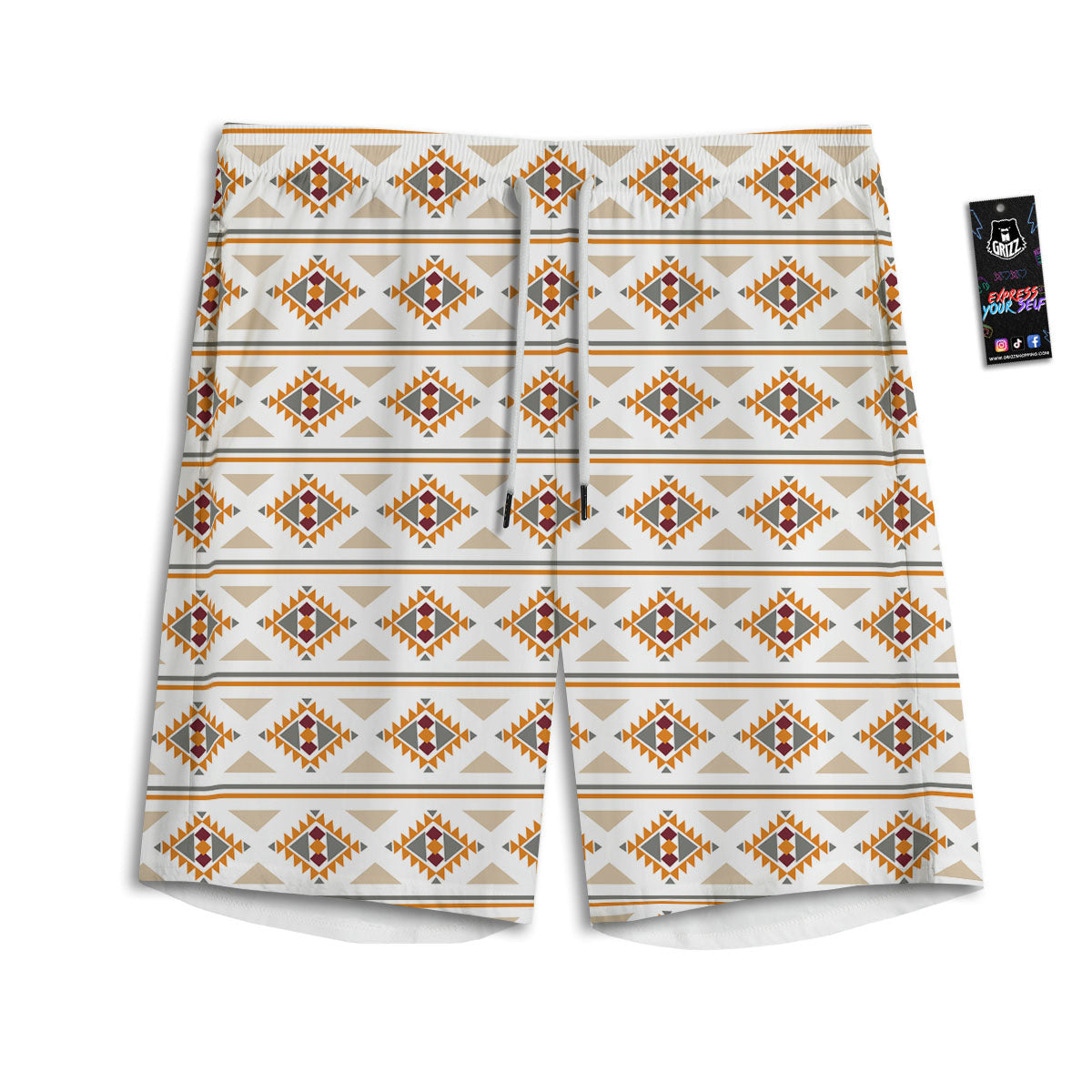 Southwestern Native Print Pattern Men's Athletic Shorts