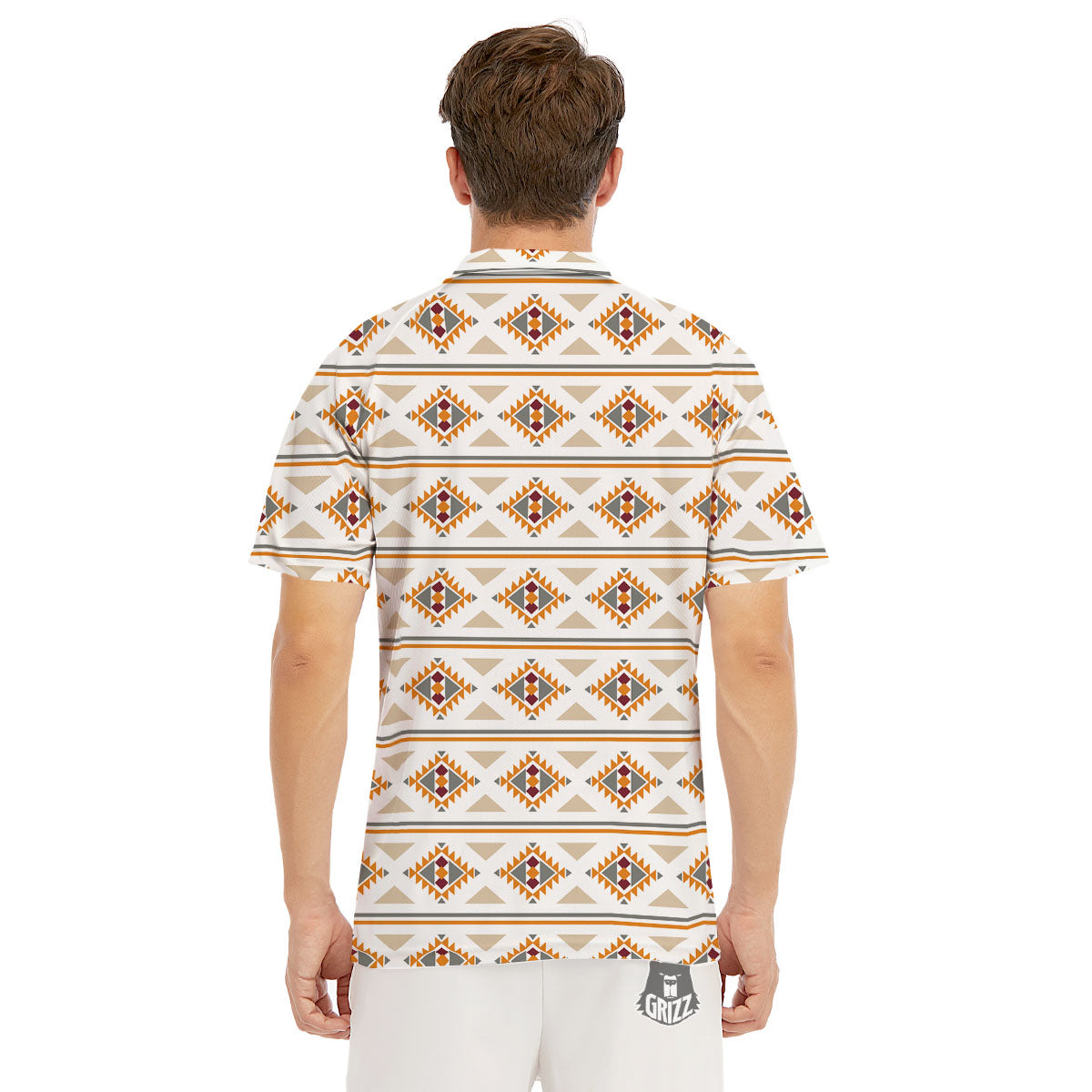 Southwestern Native Print Pattern Men's Golf Shirts-grizzshop