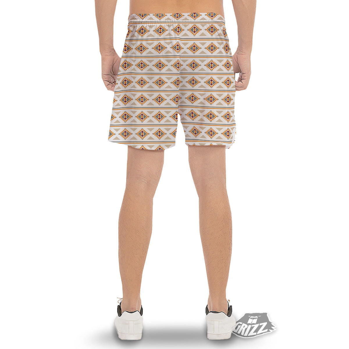 Southwestern Native Print Pattern Men's Gym Shorts-grizzshop