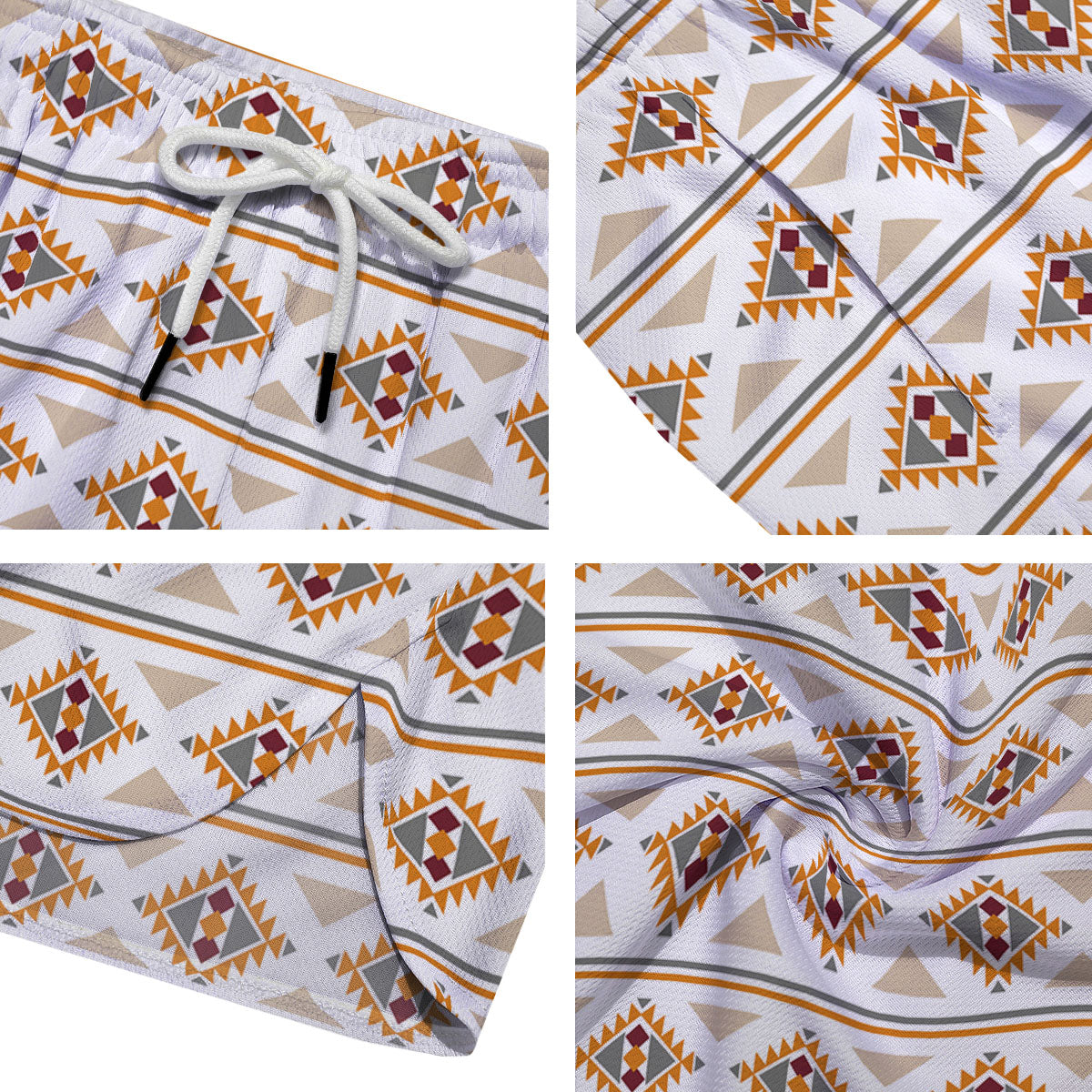 Southwestern Native Print Pattern Men's Running Shorts-grizzshop
