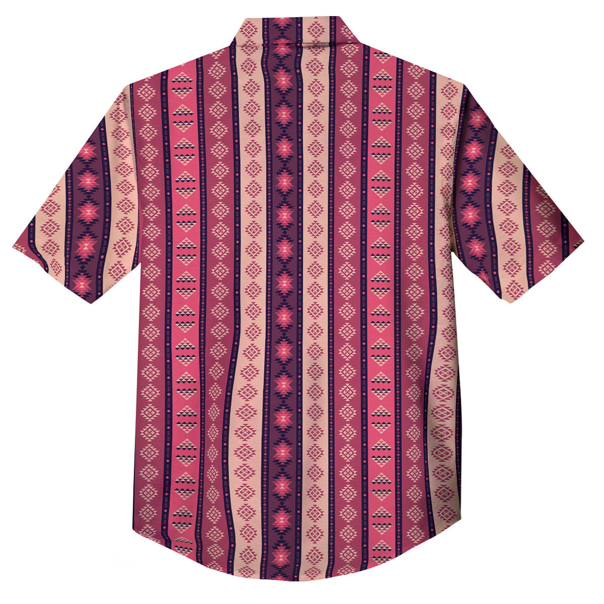 Southwestern Purple And Pink Print Pattern Button Up Shirt-grizzshop