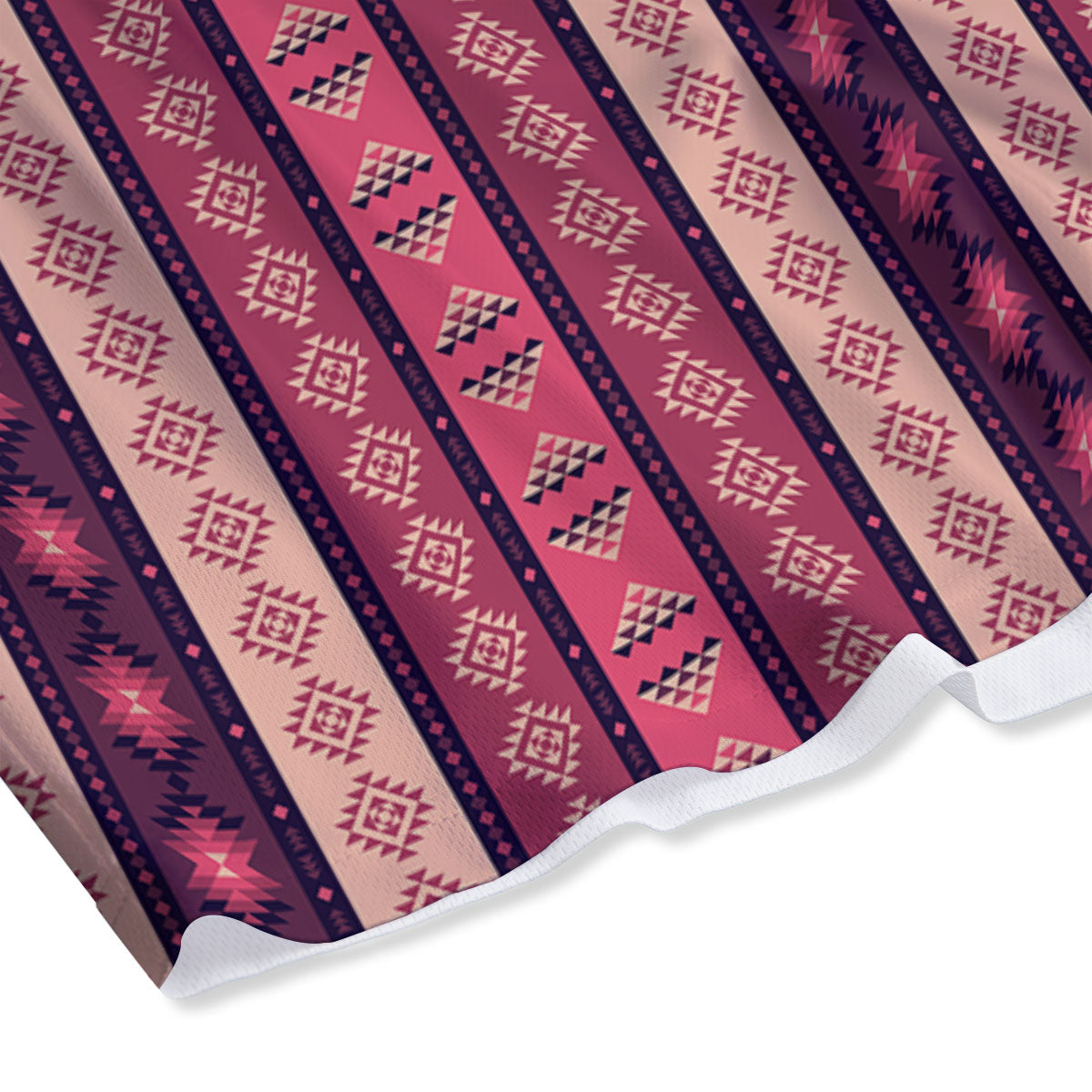 Southwestern Purple And Pink Print Pattern Mesh Shorts