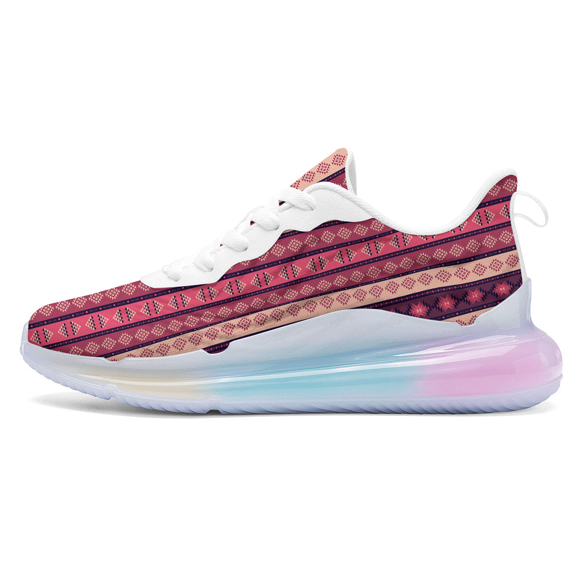 Southwestern Purple And Pink Print Pattern Running Sneakers-grizzshop