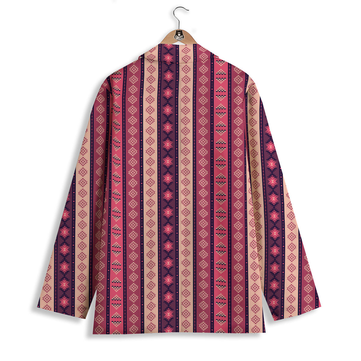 Southwestern Purple And Pink Print Pattern Women's Blazer-grizzshop