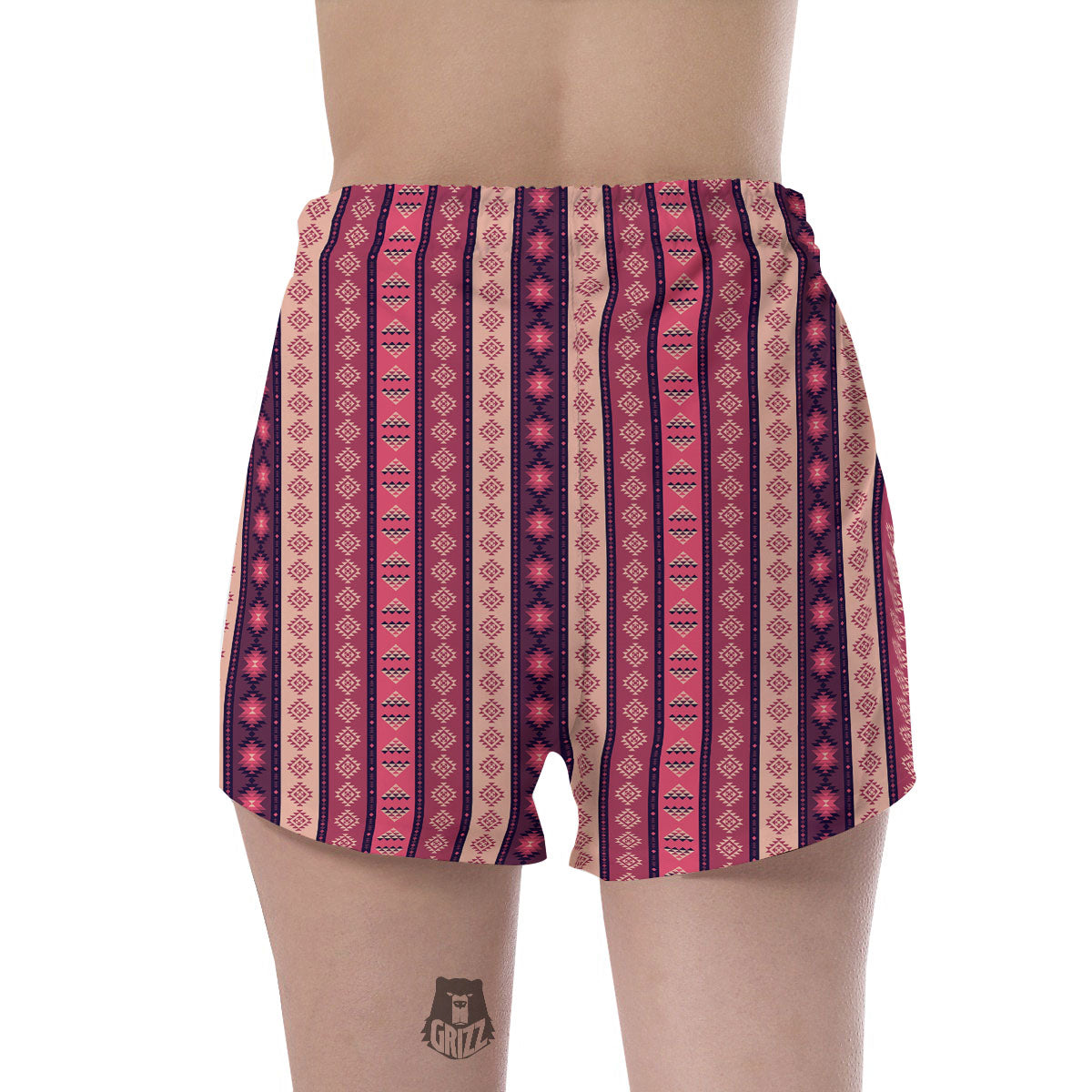 Southwestern Purple And Pink Print Pattern Women's Shorts-grizzshop