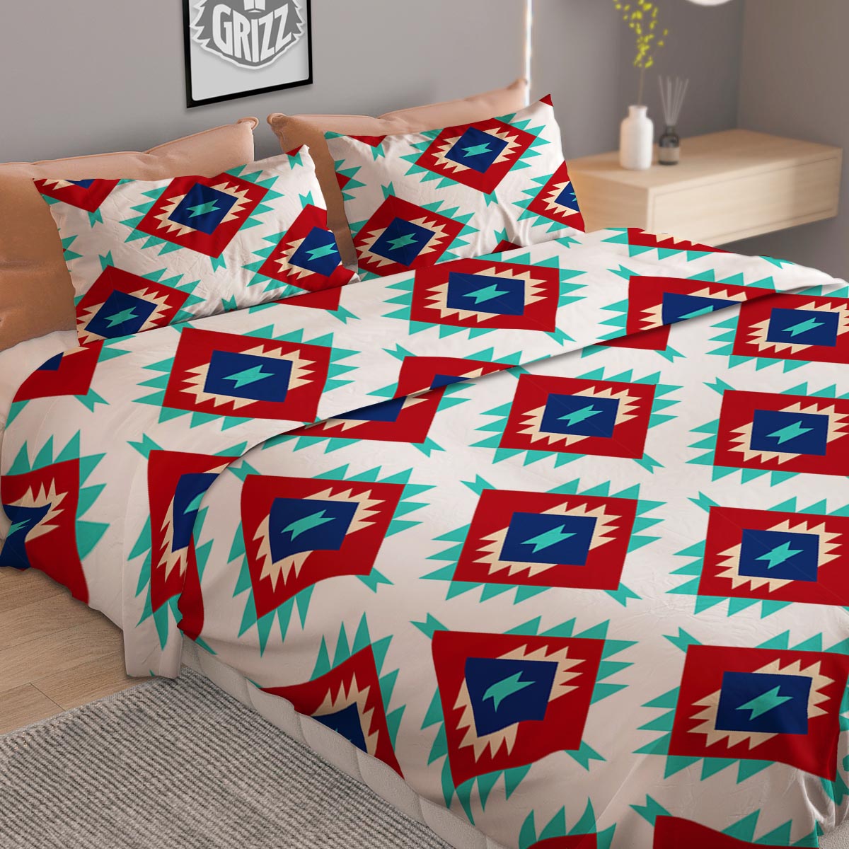 Steampunk Gears Clock Print Duvet Cover Bedding Set