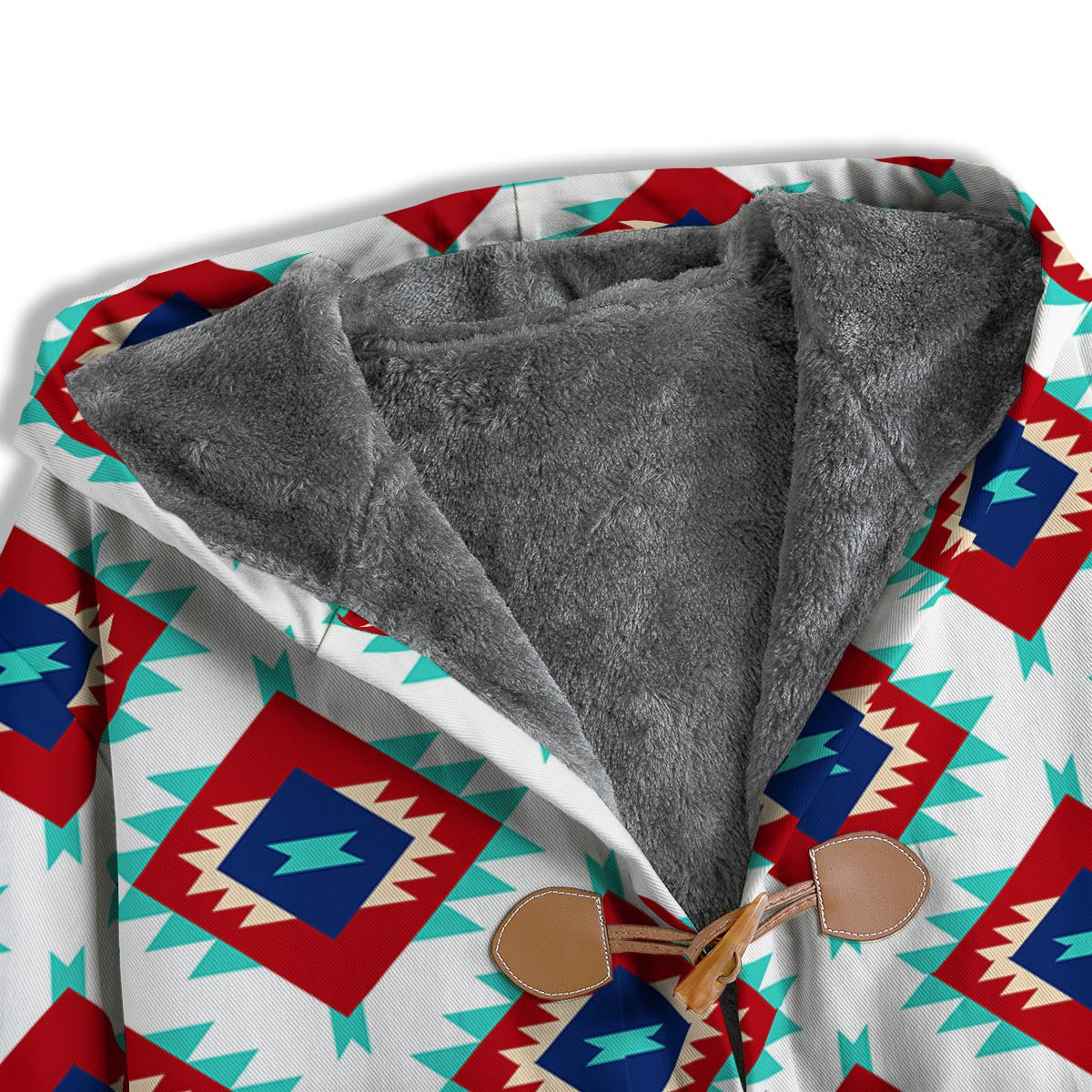 Southwestern Teal And Red Print Pattern Men's Windbreaker Jacket-grizzshop