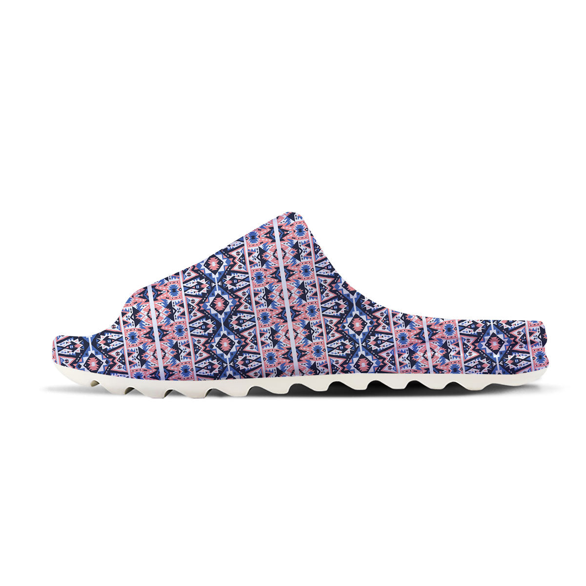 Southwestern Blue And Pink Print Pattern Sandals-grizzshop
