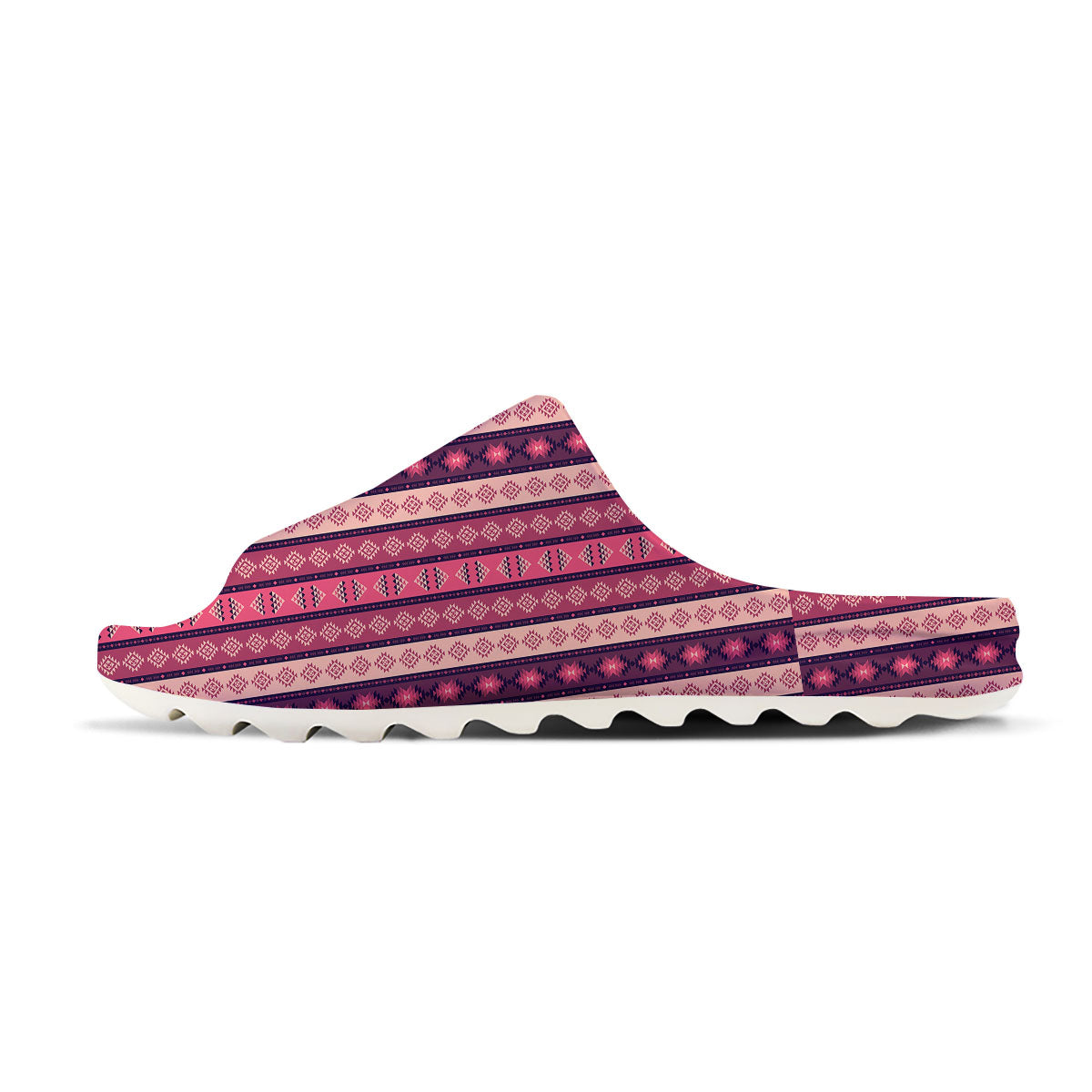 Southwestern Purple And Pink Print Pattern Sandals-grizzshop