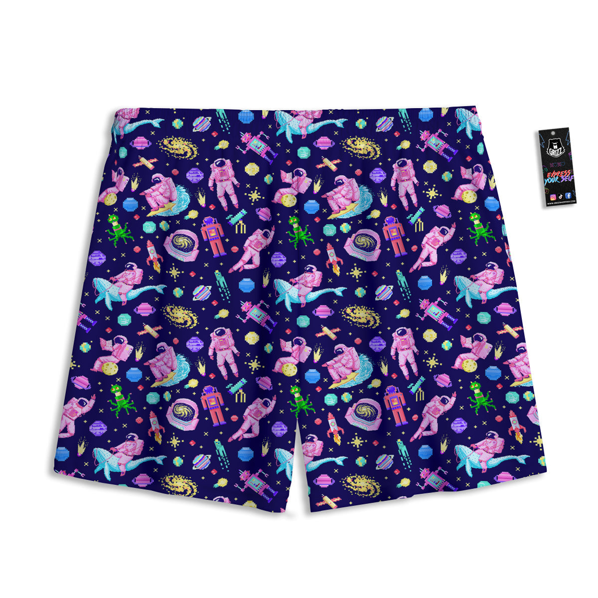 Symbol Eye Of Horus Pattern Mesh Shorts