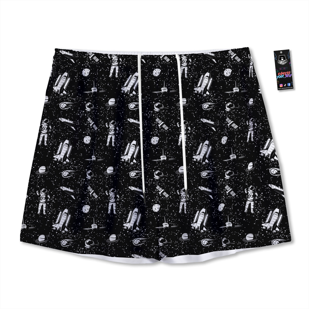 Sign Explosion Golden Dollar Print Mesh Shorts