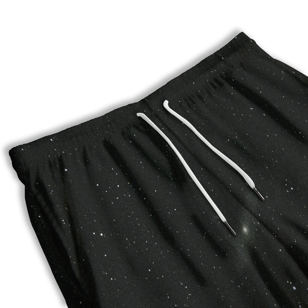 Space Black Print Men's Athletic Shorts
