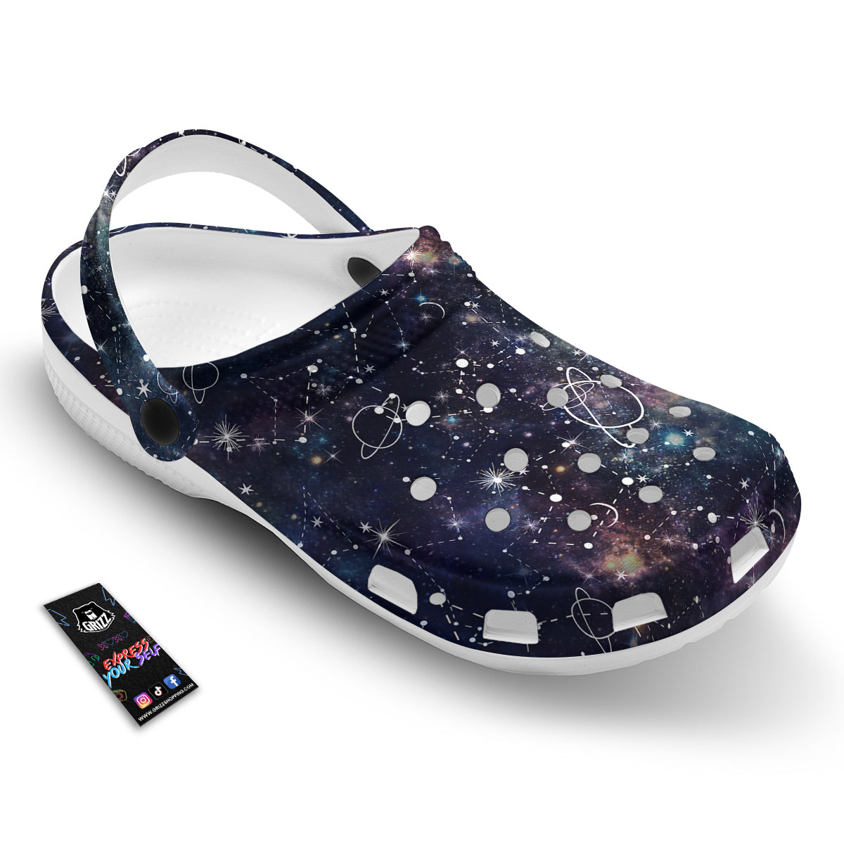 Space Constellation Galaxy Print Clog-grizzshop