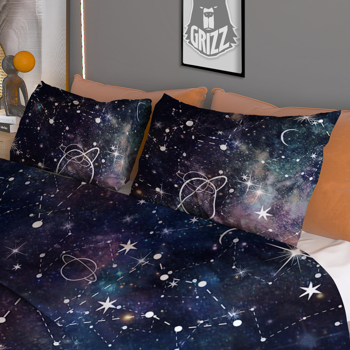 Sign Explosion Golden Dollar Print Duvet Cover Bedding Set