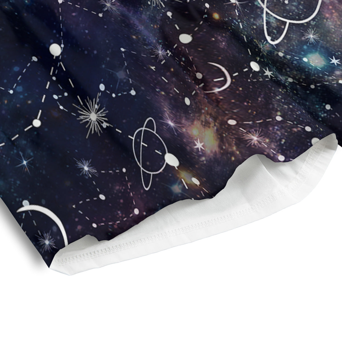 Space Constellation Galaxy Print Men's Athletic Shorts
