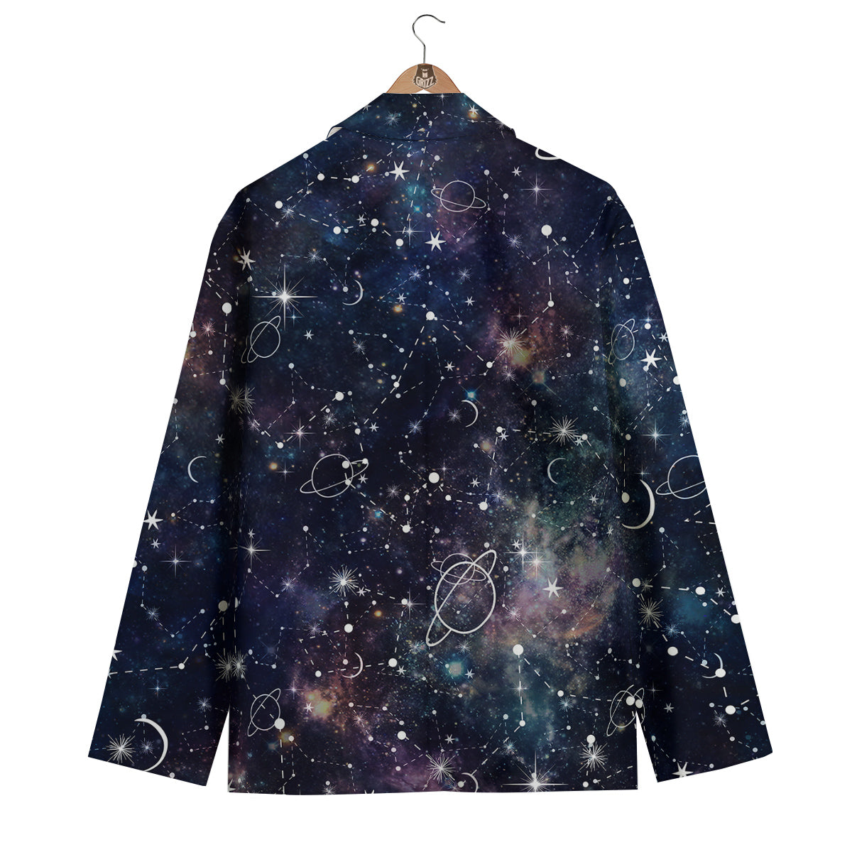 Space Constellation Galaxy Print Men's Blazer-grizzshop